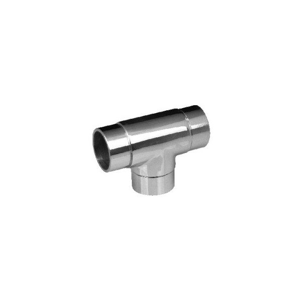 CODO RECTO en "T" TUBO 43 ACERO INOXIDABLE CD908