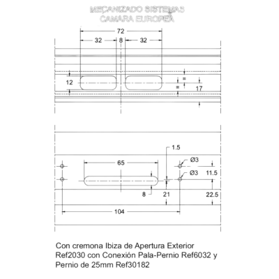 CREMONA PRACTICABLE APERTURA EXTERIROR MOD.IBIZA 2030 TEYCO