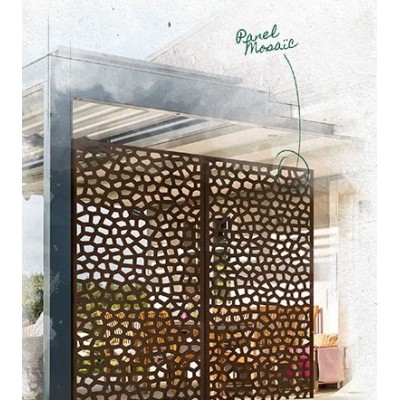 panel mosaic marron
