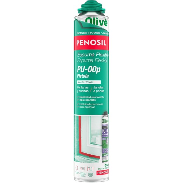ESPUMA POLIURETANO FLEXIBLE DE BAJA EXPANSIÓN PARA PISTOLA PU-00p PENOSIL