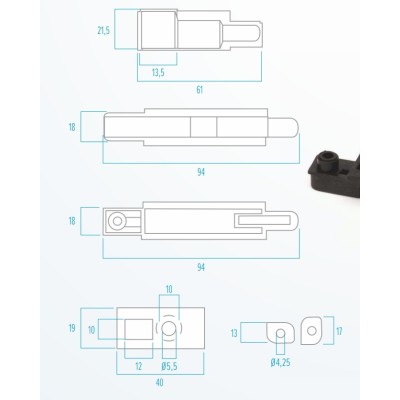 KIT ABATIBLE VENTANAS ALUMINIO DE PERFIL EUROPEO 1 HOJA