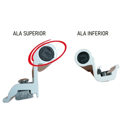 BISAGRA DE ALUMINIO DESLIZANTE CANAL EUROPEO 1181 SAN ANTONIO PARA PUERTAS Y VENTANAS DE ALUMINIO