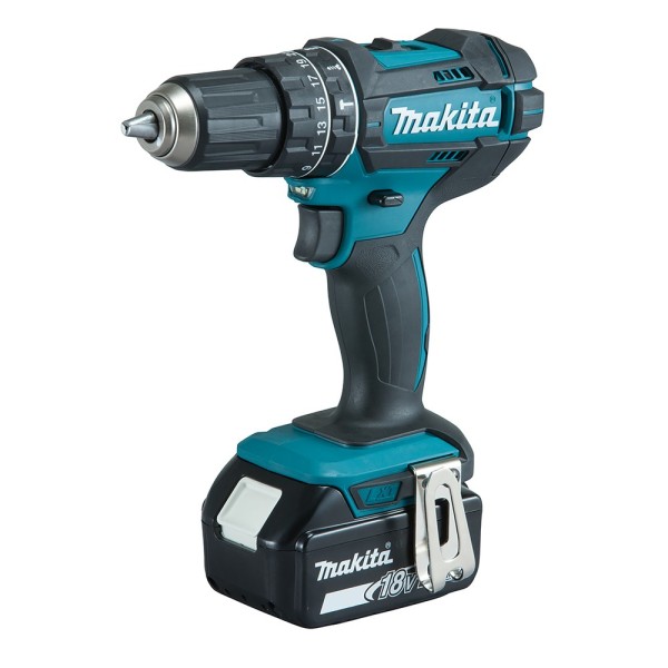 TALADRO COMBINADO LXT DHP-482RME Makita + BATERÍA 18V/4.0Ah + MALETÍN PVC+ CARGADOR