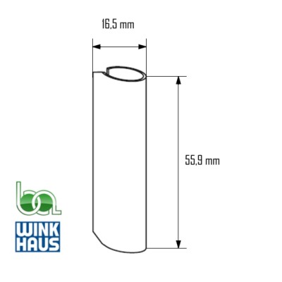 RECUBRIMIENTO COMPÁS SW BLANCO 1505705 WINKHAUS PLANO COTAS MEDIDAS