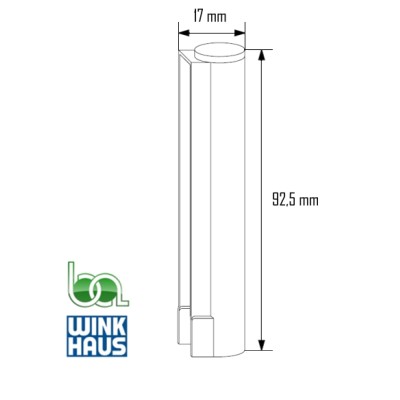 RECUBRIMIENTO SOPORTE HOJA FK-F 20-6-20 BLANCO 1536448 WINKHAUS COTAS MEDIDAS
