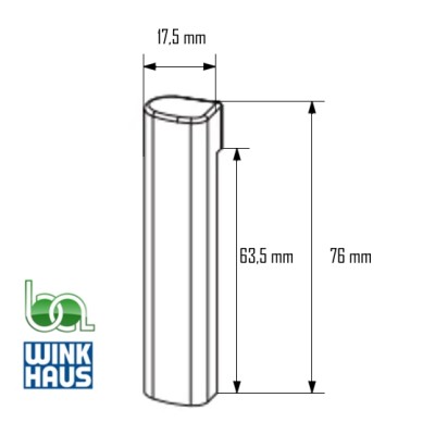 RECUBRIMIENTO SOPORTE HOJA IZQUIERDO FWV.LS BL 2301624 WINKHAUS