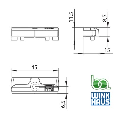 CERRADERO WINKHAUS SBA.K.152 5050727 PLANO COTAS MEDIDAS