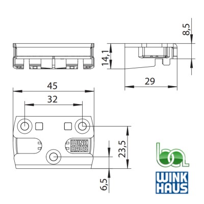 CERRADERO  DE SEGURIDAD WINKHAUS  SBS.K.144 2920661 PLANO COTAS MEDIDAS