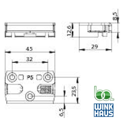 CERRADERO  DE SEGURIDAD WINKHAUS SBS.K.205.P5 4996029 PLANO COTAS MEDIDAS