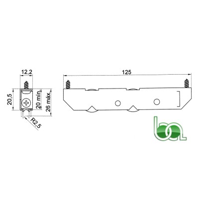 RUEDA PARA CORREDERA DE PVC HF.GT-1004/4-TE-A 5058886