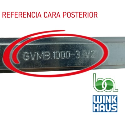 CREMONA CORREDERA GVMC.1000-3 4932452 WINKHAUS COTA VARIABLE AGUJA 15,5 REFERENCIA CARA POSTERIOR