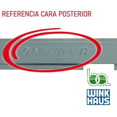 CREMONA CORREDERA  GVMC.1800-4 V2 4932458 WINKHAUS COTA VARIABLE AGUJA 15,5