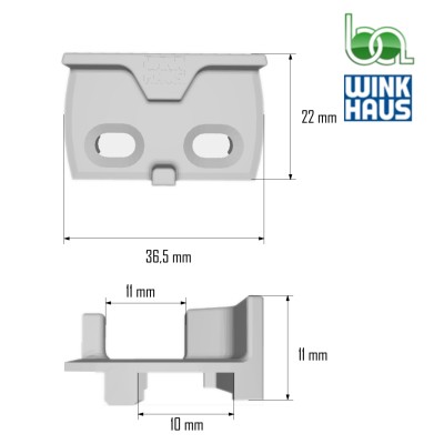 MICROVENTILACIÓN  SBA.K.T.13-3 4937780 WINKHAUS PLANO MEDIDAS COTA