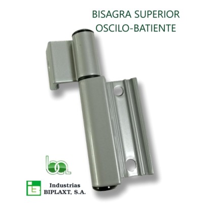 KIT OSCILOBATIENTE PARA 1 HOJA B-2000 BIPLAXT PLATA BISAGRA SUPERIOR