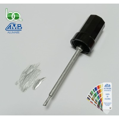 STICK PINCEL RETOQUE EN ALUMINIO PLATA 12 ML