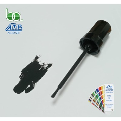 STICK PINCEL RETOQUE EN ALUMINIO NEGRO GRAFITO RAL 9011 MATE 12 ML