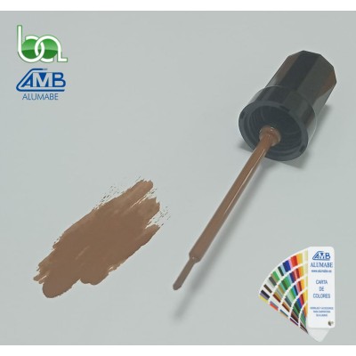STICK PINCEL RETOQUE EN ALUMINIO MARRÓN PARDO RAL 8007 BRILLO 12 ML