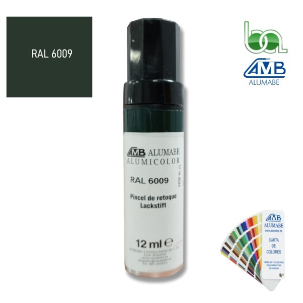 STICK PINCEL RETOQUE EN ALUMINIO VERDE CARRUAJE RAL 6009 BRILLO 12 ML