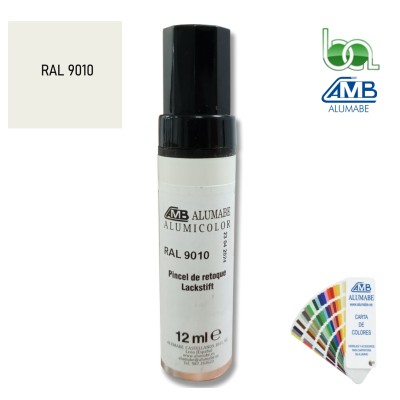 STICK PINCEL RETOQUE EN ALUMINIO BLANCO PURO RAL 9010 12 ML