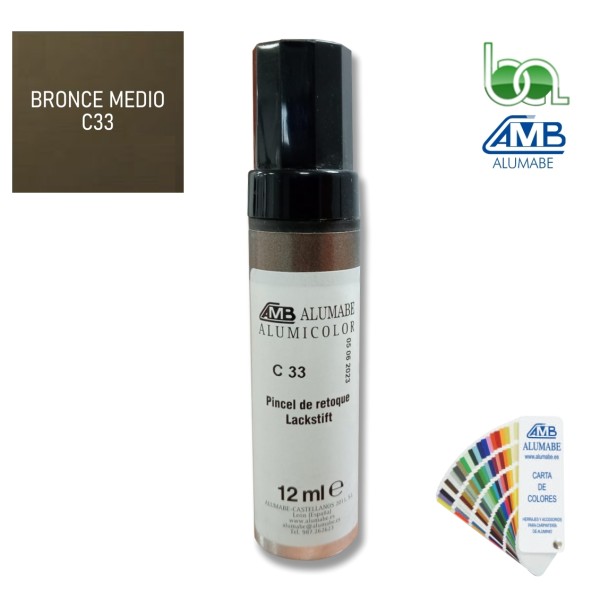 STICK PINCEL RETOQUE EN ALUMINIO BRONCE MEDIO C33 BRILLO 12 ML