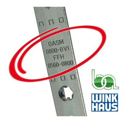 CREMONA PALANCA OCULTA HOJA PASIVA CON BOTÓN GASM.800 4927112 WINKHAUS REFERENCIA