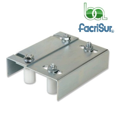 CAJA GUÍA REGULABLE CON POLEAS DE NYLON PARA CANCELA CORREDERA METALICA FACRISUR