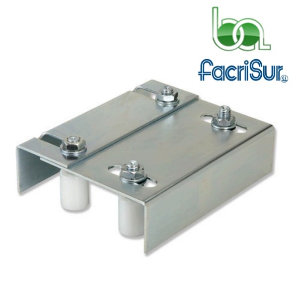 CAJA GUÍA REGULABLE CON POLEAS DE NYLON PARA CANCELA CORREDERA METALICA FACRISUR