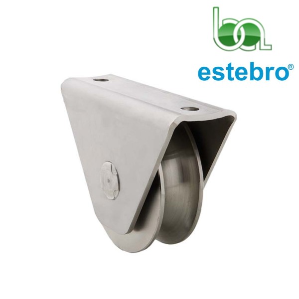 RUEDA POLEA CON CAJA PARA CANCELAS METÁLICAS CORREDERA, PARA CANAL REDONDO DE 20MM ESTEBRO