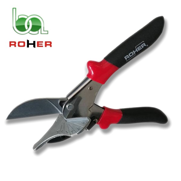 CIZALLA TIJERA INGLETADORA CORTADOR DE INGLETES MULTIÁNGULO GOMA COBRE 220 MM HOJA FIJA ROHER FORT-FENIX EO-060403