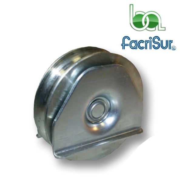 RUEDA POLEA CON SOPORTE DE SOLDADURA PARA CANCELAS METÁLICAS CORREDERA, PARA CANAL REDONDO DE 20MM FACRISUR