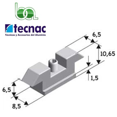 CONTRACIERRE VENTANA CORREDERA ALUMINIO SERIE TRIANA 1400/7 TECNAC PLANO MEDIDAS COTAS