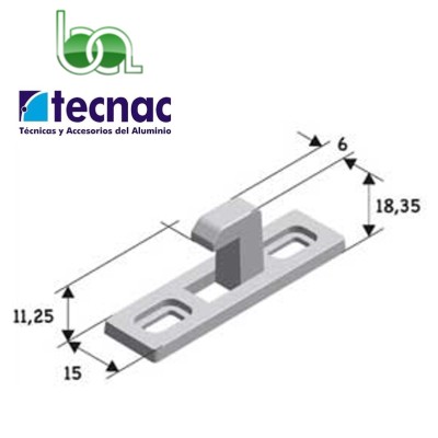 CONTRACIERRE VENTANA CORREDERA ALUMINIO SERIE STANDART 11MM 300 600 1403 TECNAC