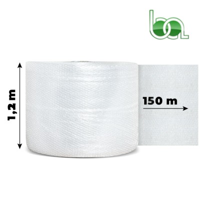 BOBINA FILM ALVEOLAR PLASTICO BURBUJAS EMBALAJE STD 1.20X150 M.L.