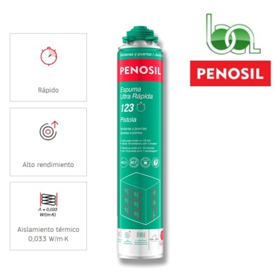 ESPUMA POLIURETANO ULTRA RÁPIDA PARA PISTOLA PU123 PENOSIL