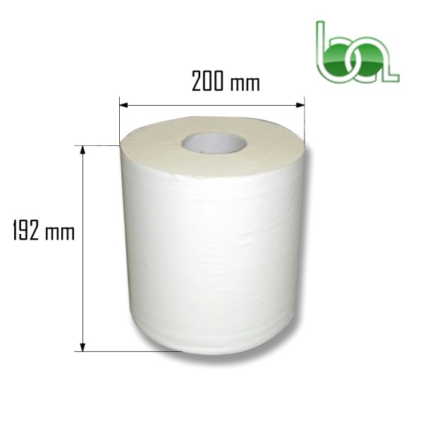 ROLLO DE CELULOSA PAPEL SECAMANOS MECHA 500 gr BLANCO 2 CAPAS