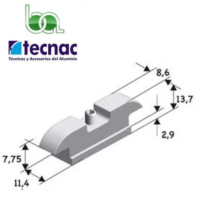 CONTRACIERRE VENTANA CORREDERA ALUMINIO SERIE DIANA PUERTA GUIADO REF.1422 TECNAC