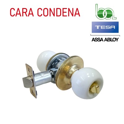 POMO TESA BOLA 2900 LLAVE CONDENA CON ESCUDO DORADO
