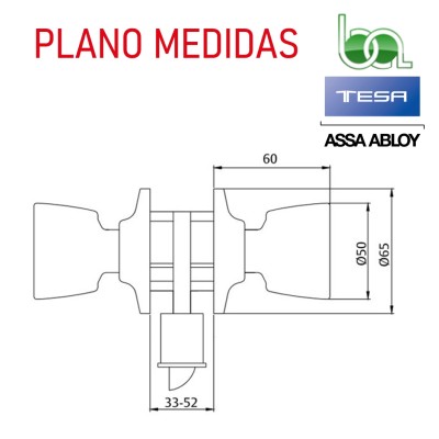 POMO TESA COPA 2500 PLANO MEDIDAS COTAS