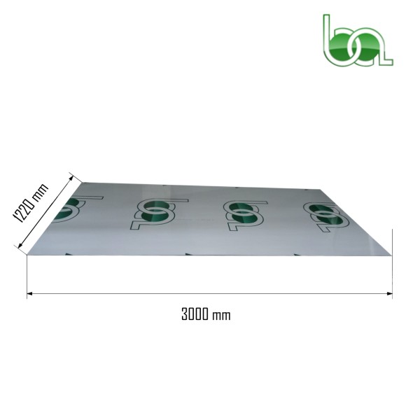 PANEL COMPOSITE 3000X1220X3 MM ALUMINIO BLANCO LACADO DOS CARAS