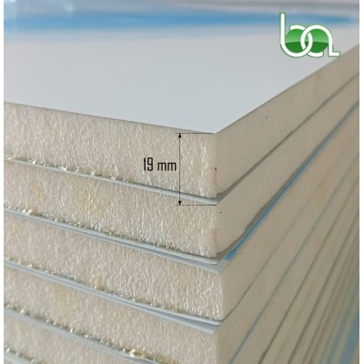 PANEL SANDWICH LISO DE ALUMINIO BLANCO LACADO DOS CARAS 2000X1000X19 MM