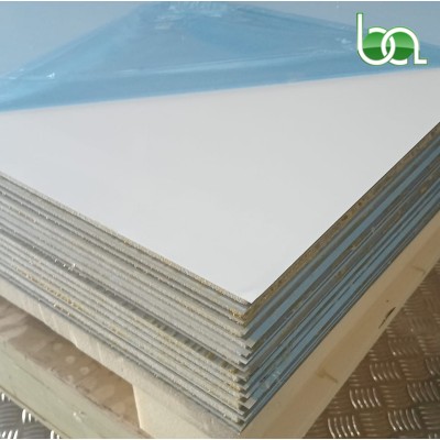 PANEL SANDWICH 2000x1000x9 MM LISO DE ALUMINIO BLANCO LACADO DOS CARAS