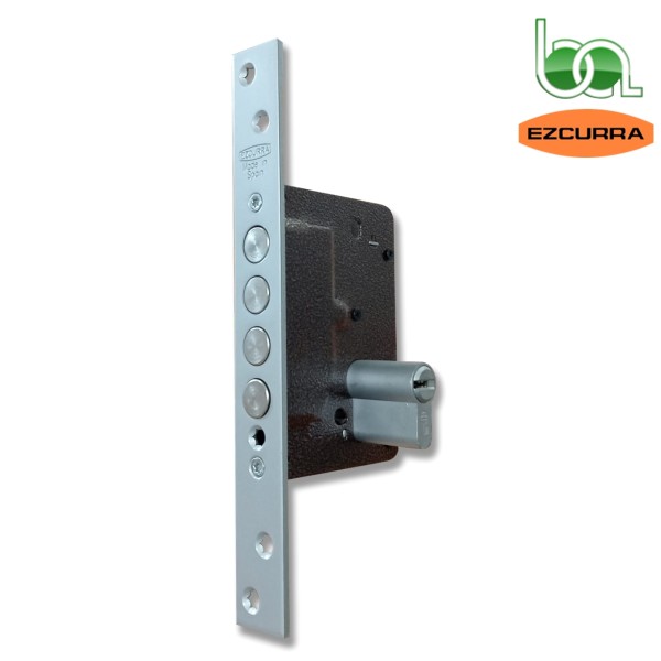 CERRADURA SEGURIDAD DE EMBUTIR 4 TETONES CROMO 701B EZCURRA