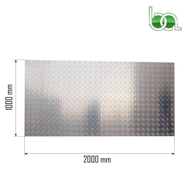 CHAPA DAMERO LAGRIMADA PLANCHA DE ALUMINIO ANTIDESLIZANTE 2000X1000X2 MM 5754 H-114