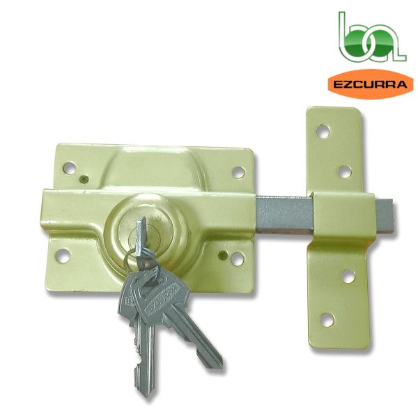 CERROJO SEGURIDAD DE SOBREPONER SIN CILINDRO EXTERIOR EZCURRA 325 PINTADO ESMALTADO