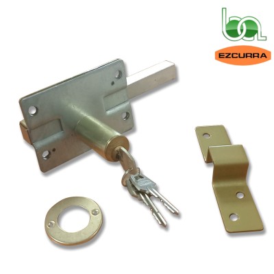 CERROJO SEGURIDAD DE SOBREPONER CON CILINDRO REDONDO EZCURRA 350 PINTADO ESMALTADO