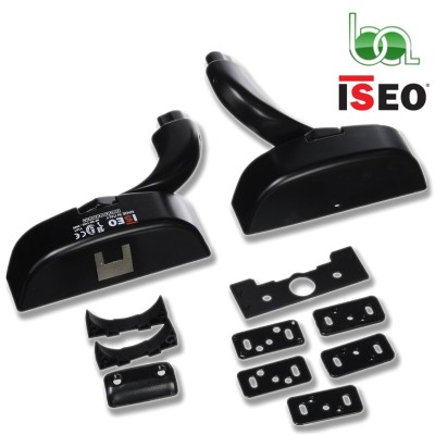 JUEGO MANILLON ANTIPANICO DE SOBREPONER CON BARRA ROJA CIERRE LATERAL HOJA ACTIVA 1º HOJA ISEO IDEA 9411000505