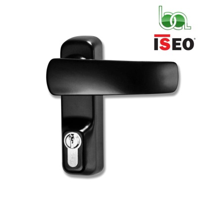 MANILLA ACCIONAMIENTO EXTERIOR CON LLAVE Y CILINDRO PARA ANTIPÁNICO DE SOBREPONER 94011005T ISEO IDEA TRIM BLACK