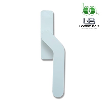 MANILLA CREMONA DESPLAZADA ACODADA REVERSIBLE PARA VENTANA DE ALUMINIO Y PVC MULTIPUNTO F216 LORFID