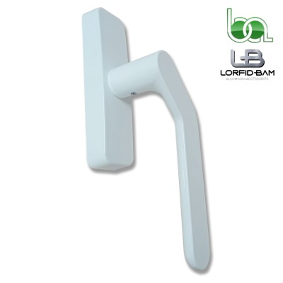 MANILLA CREMONA DESPLAZADA ACODADA REVERSIBLE PARA VENTANA DE ALUMINIO Y PVC MULTIPUNTO F216 LORFID