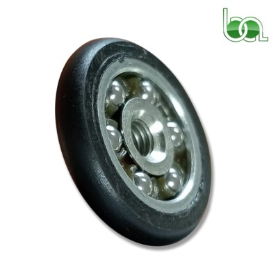 RODAMIENTO PARA MAMAPARA DE DUCHA Ø 20 MM CON RODAMIENTO FRONTAL Y TORNILLO M-4 POLIAMIDA NEGRO 5,5 M001